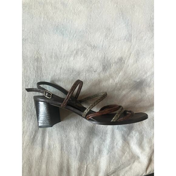 STUART WEITZMAN Strappy Block Heel Slingback Sandals Size 8 VACATION CASUAL - Picture 3 of 11
